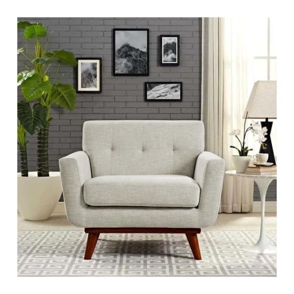 كرسي زان لون رصاصي مقاس 70 × 80 × 60 سم