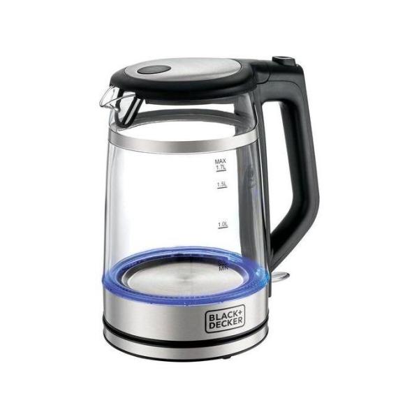 BLACK+DECKER غلاية زجاجية مزدوجة الجدار سعة 1.7 لتر وقوة 2200 واط - GK220-B5