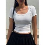 Martina Store تي شيرت نسائي مصنوع من القطن المضلع