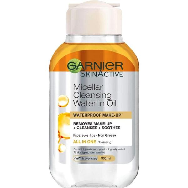 Garnier ماء ميسلار منظف غني بالزيت مزيل المكياج المقاوم للماء - 100 مل