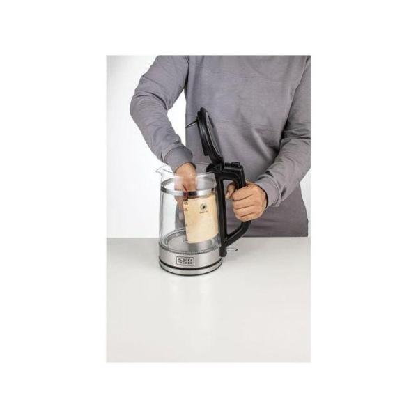 BLACK+DECKER غلاية زجاجية مزدوجة الجدار سعة 1.7 لتر وقوة 2200 واط - GK220-B5