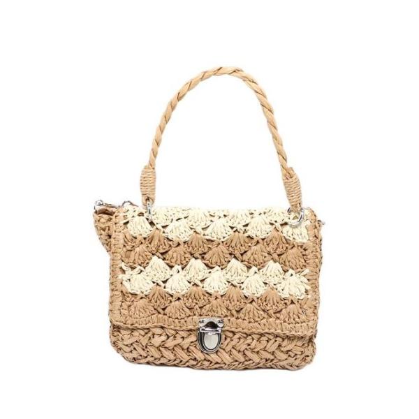 Glitter شنطة يد حريمي بذراع كروس من جليتر - بني فاتح