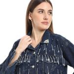 Coctail جاكيت جينز قصيرة-17255-أزرق داكن