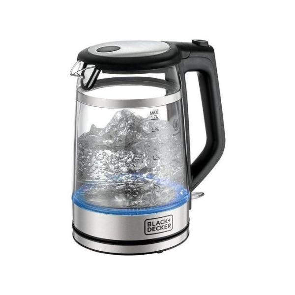 BLACK+DECKER غلاية زجاجية مزدوجة الجدار سعة 1.7 لتر وقوة 2200 واط - GK220-B5