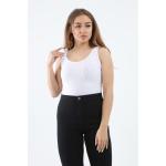 Carina توب نسائي سادة قطن لون أبيض