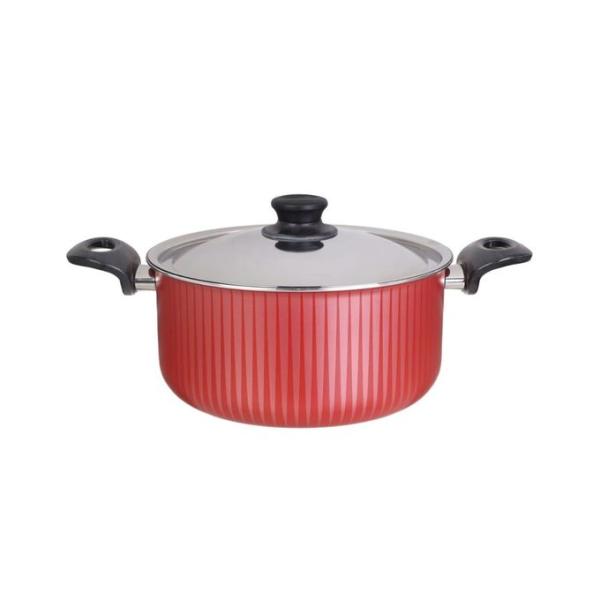 Trueval طقم حلل تيفال ، 11 قطعة - أحمر